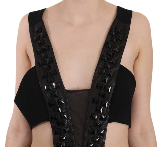 John Richmond Cutout Maxi Dress Studded Vneck - Image 4