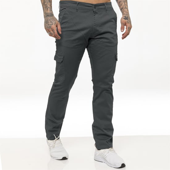 Enzo Mens Cargo Combat Chinos