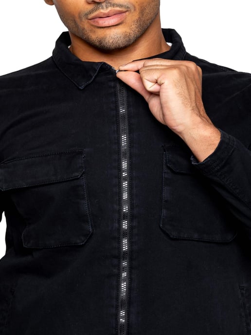 Enzo | Mens Cargo Tracksuit With Shorts Set - Black - Image 4
