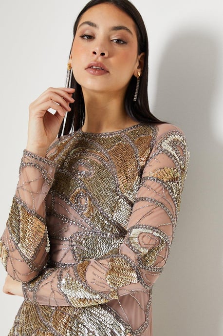 Premium Hand Embellished Maxi Dress