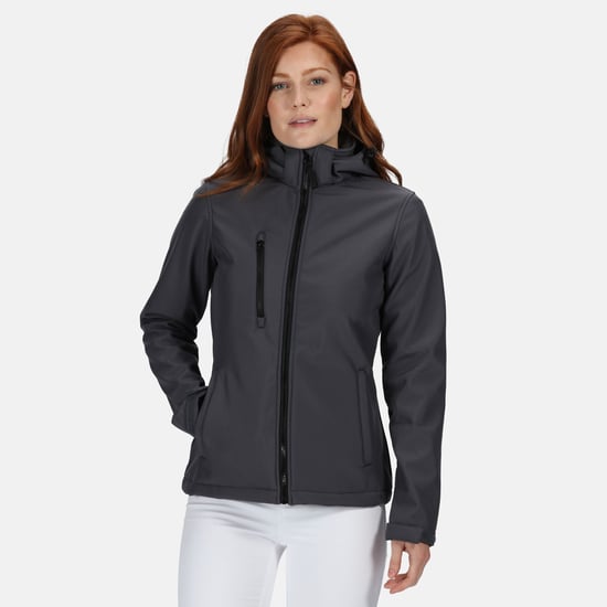 Regatta Womens/Ladies Venturer 3 Layer Membrane Soft Shell Jacket (Seal Grey/Black)