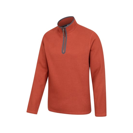 Mountain Warehouse Mens Beta Contrast Zip Top (Rust)