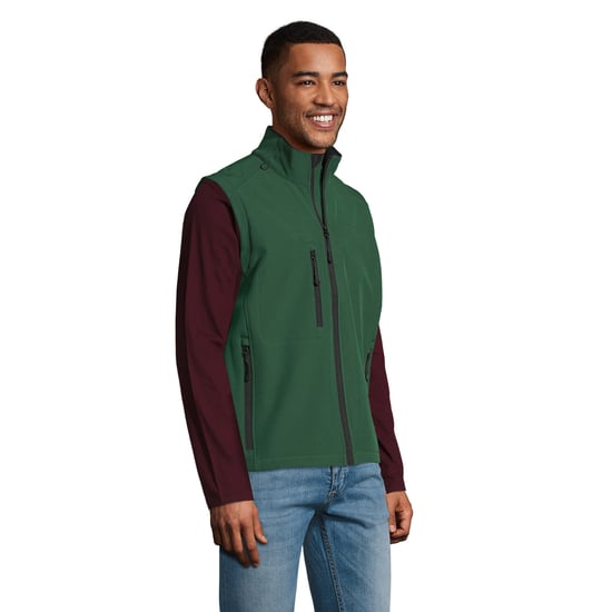 SOLS Mens Rallye Soft Shell Bodywarmer Jacket (Bottle Green)