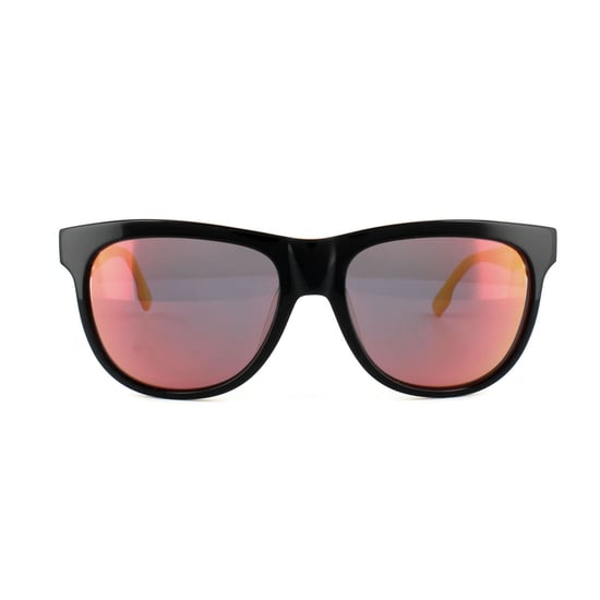 Diesel Sunglasses DL0112 05U Black Red & Yellow Red Mirror