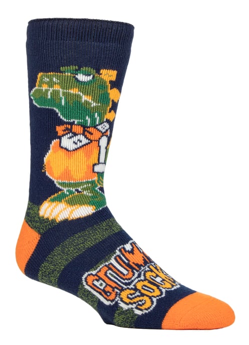 Men's Cozy Fleece-Lined Hobby Socks | Novelty Fluffy Thermal Socks - Grumpy Socks - Image 1