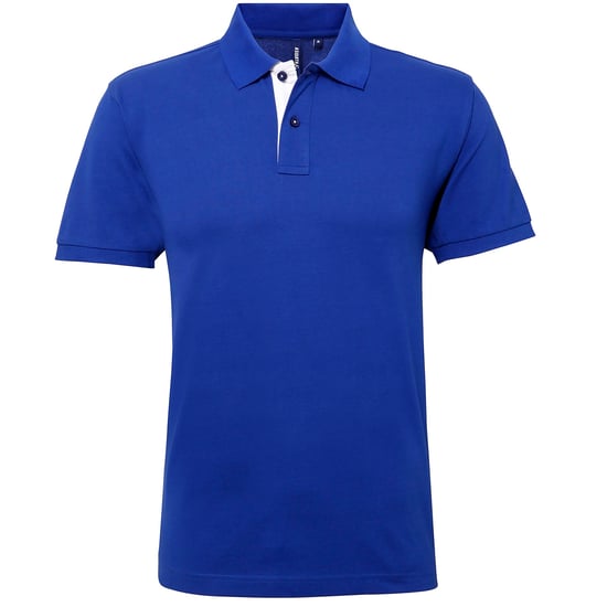 Asquith & Fox Heren Klassieke Pasvorm Contrast Poloshirt (Koninklijk / Wit) - Image 1
