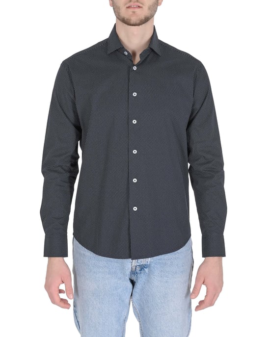 19V69 Italia Mens Shirt Jerald Navy Blue