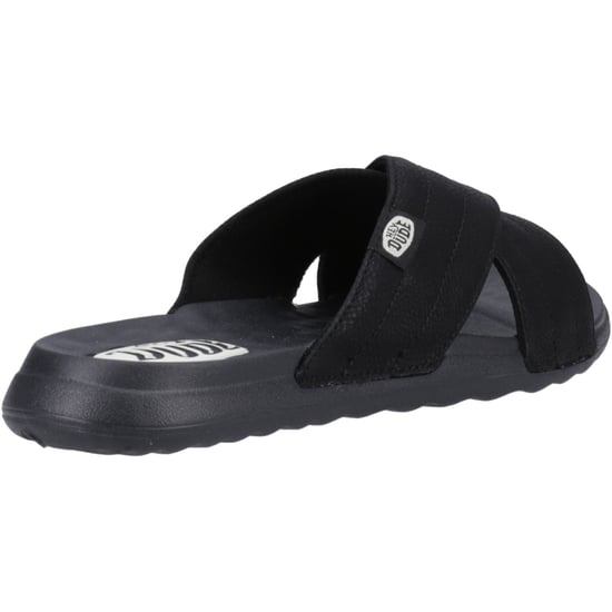 HEYDUDE Christi Slide Distressed Polyurethane Women's Black Sandals - Image 2