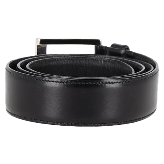 Prada Zwarte Leren Riem met Zilveren Gesp - Image 3