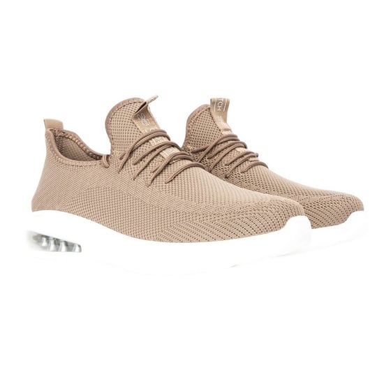 Crosshatch Mens Trevel Trainers (Stone) - Image 1