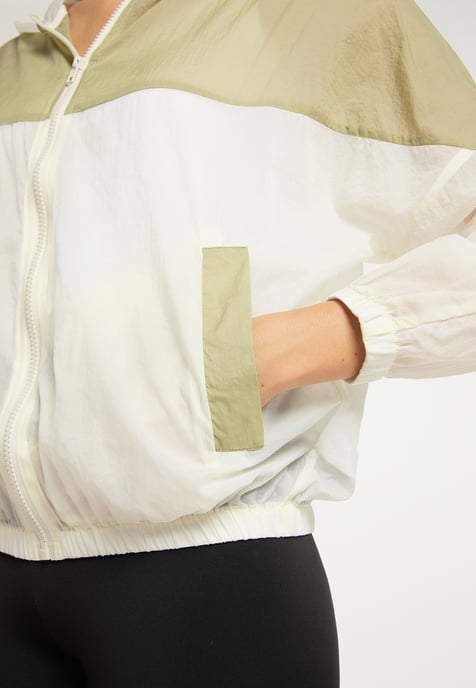 Mymo Windbreaker Dames olijf wol wit - Image 5