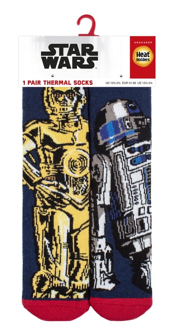 Star Wars-strumpor för barn | Heat Holders Lite | Vinterstrumpor för pojkar - R2D2 & C3PO - Image 2