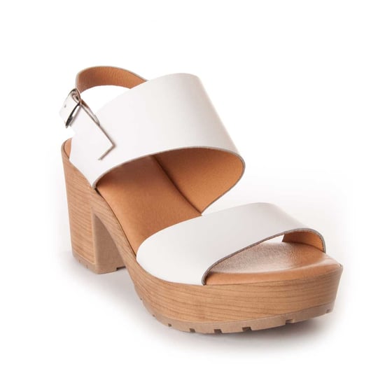 Confortable heel sandal MONTEVITA in White