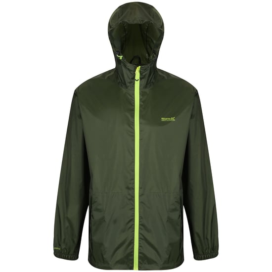 Regatta Mens Pack It III Waterproof Jacket (Bright Kiwi) - Image 1