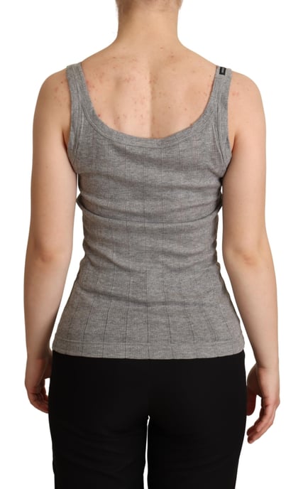 Dolce & Gabbana Women's Gray Cotton Modal Canotta Tank Top