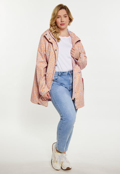 Schmuddelwedda Grote maat regenjas Dames Pastel Lavendel Oranje Leeuw - Image 2