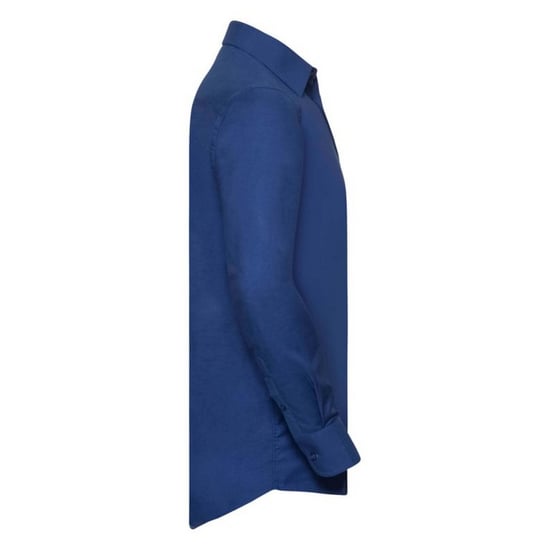 Russell Collection Mens Long Sleeve Easy Care Oxford Shirt (Bright Royal) - Image 6