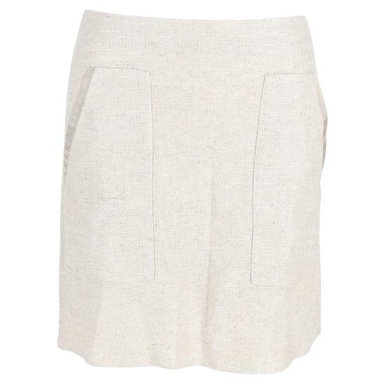 Emporio Armani Suit Mini Skirt in Cream Linen - Image 1