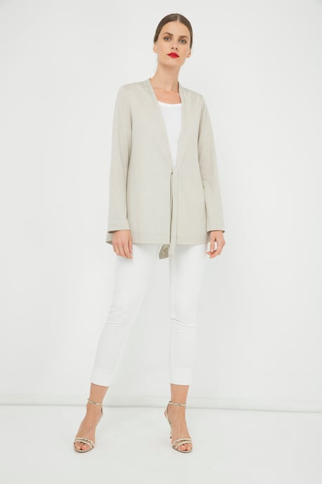 Open Front Linen Cardigan