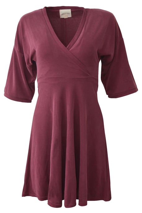 Midi Sleeve V Neck Wrap Dress