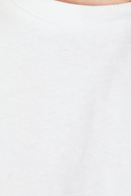 Cotton Roll Sleeve T-shirt