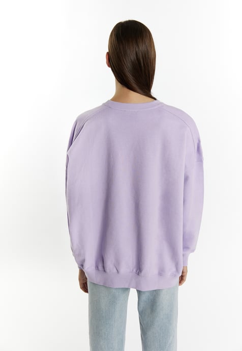 Mymo Sweatshirt met applicatie Dames violet - Image 4