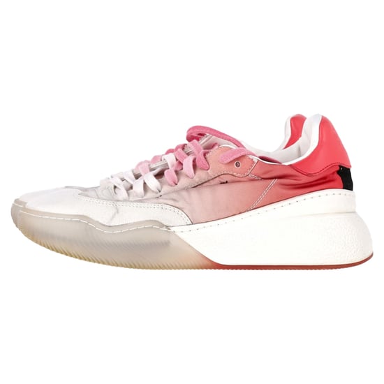 Stella Mccartney Loop Ombre Sneakers in Pink and White Polyester - Image 4