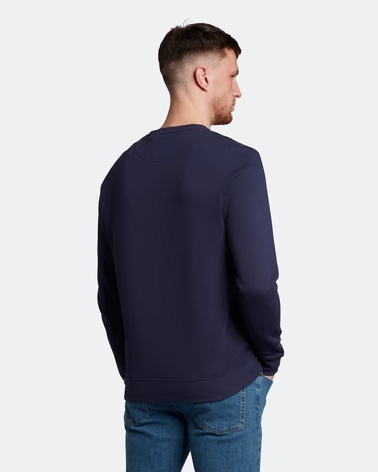 Lyle & Scott Crew Neck Sweatshirt in Navy - Image 3
