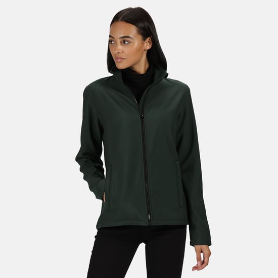 Regatta Womens/Ladies Ablaze Printable Softshell Jacket (Dark Spruce/Black)