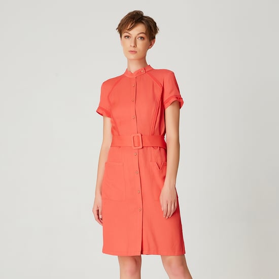 Gestructureerde korte shirt-jurk - Image 4