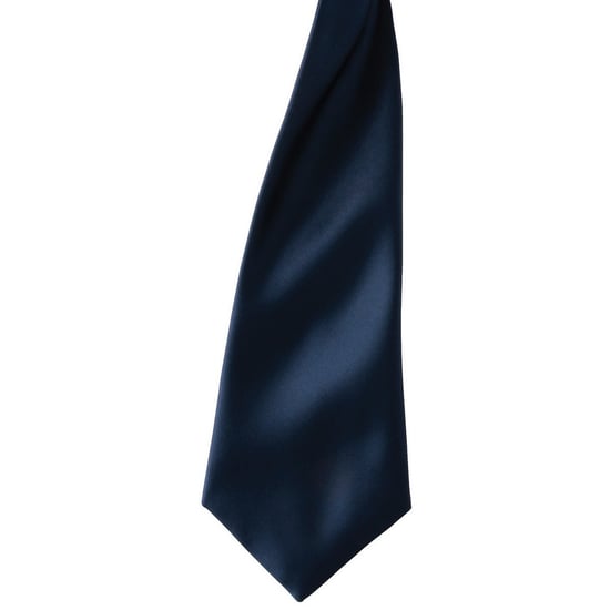 Premier Colours Mens Satin Clip Tie (Pack of 2) (Navy)