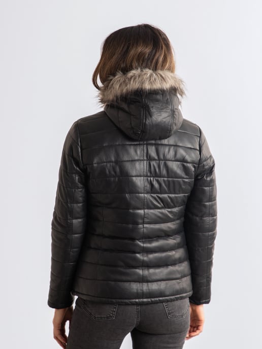 Ennerdale Quilted Leather Jacket in Black