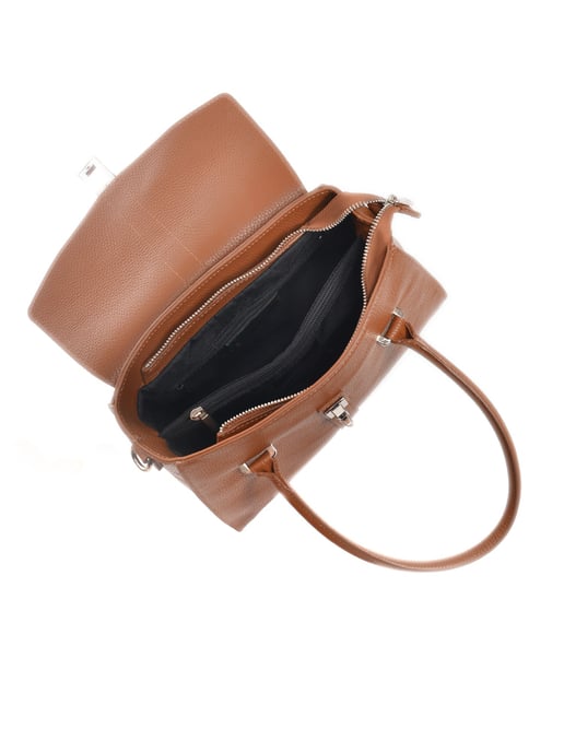 Luisa Vannini Bruin Rundleer Tas - Image 4