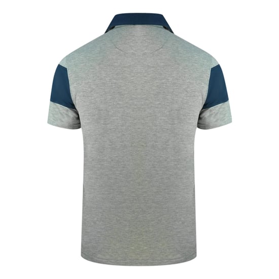 Aquascutum Colour Block Aldis Crest Chest Logo Grey Polo Shirt - Image 2