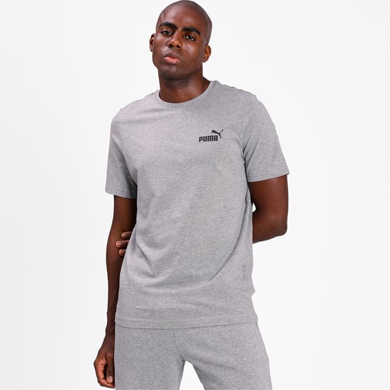 PUMA Heren Essentials Kleine Logo T-Shirt Tee - Image 4