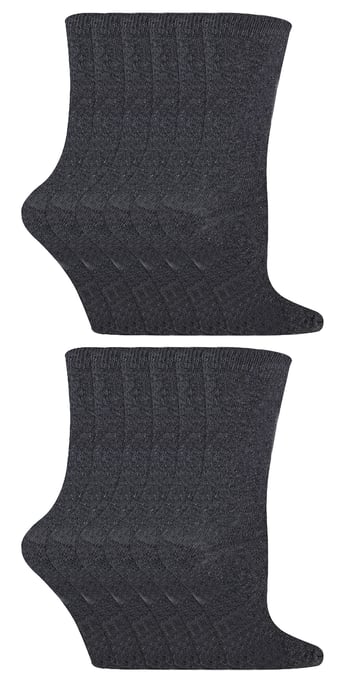 12 par multipack bambusockor för barn | Sock Snob | enfärgade barnstrumpor | perfekta skolstrumpor för sommaren för flickor och pojkar - Grå - Image 1