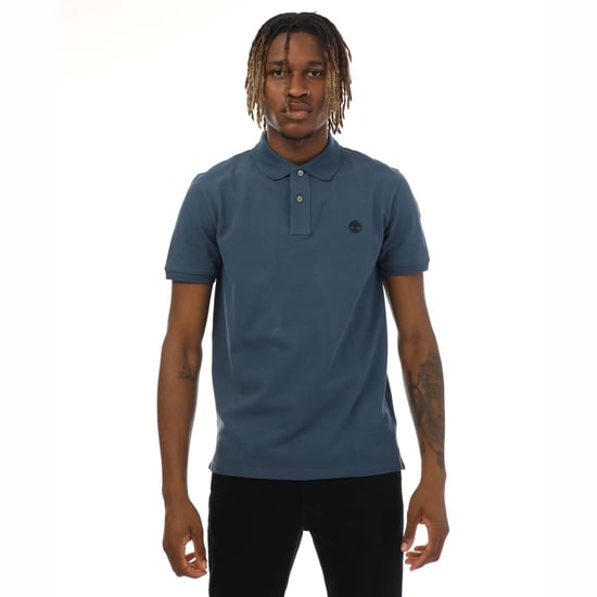 Men's Timberland Millers River Pique Polo Shirt in Denim