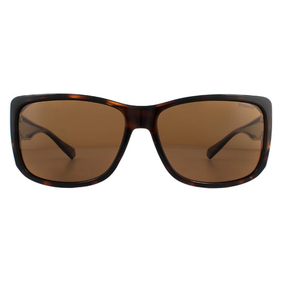 Polaroid Suncovers Wrap Unisex Havana Brown Copper Polarized Sunglasses - Image 1