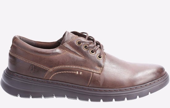 Hush Puppies Triton Leather Shoe Mens Brown - Image 1