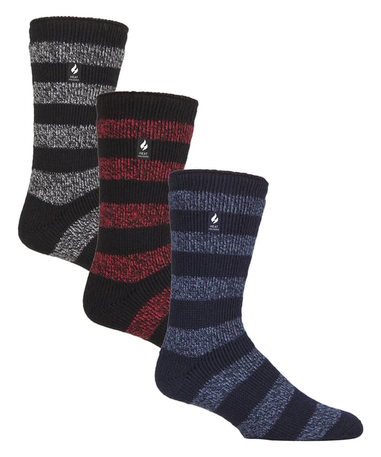 HEAT HOLDERS - 3 Pack Multipack Isolerade termosockor för herrar för vintern - Stripe - Image 1