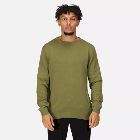 Regatta Mens Kaelen Knitted Jersey Jumper (Capulet)