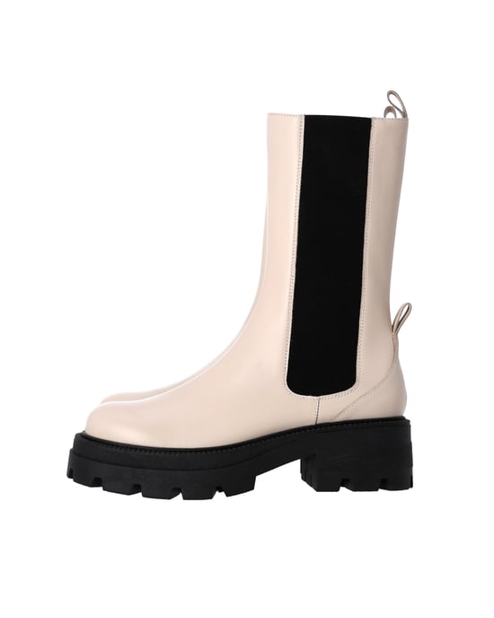 Sergio Rossi Milla Platform Boots in White Leather - Image 2