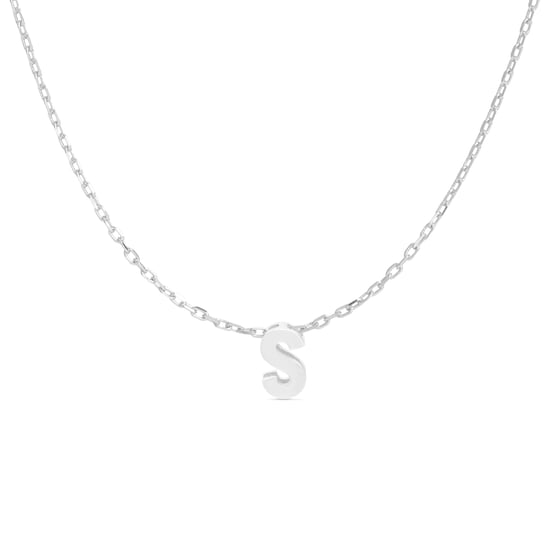 Luxenter Sterling Silver 925 rodiumpläterat halsband - Alfabet - Image 1