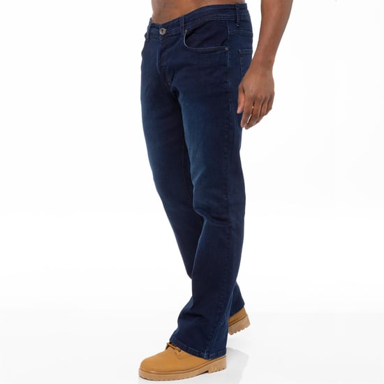 Enzo Heren Bootcut Stretch Denim Jeans - Image 3