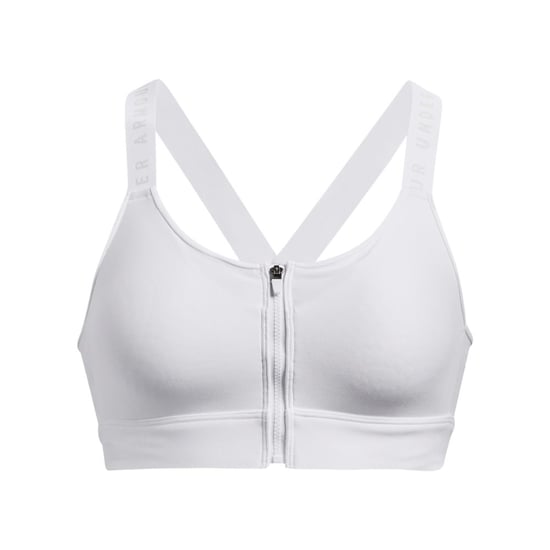 Women's Under Armour UA Infinity High Zip Sports Bra in White