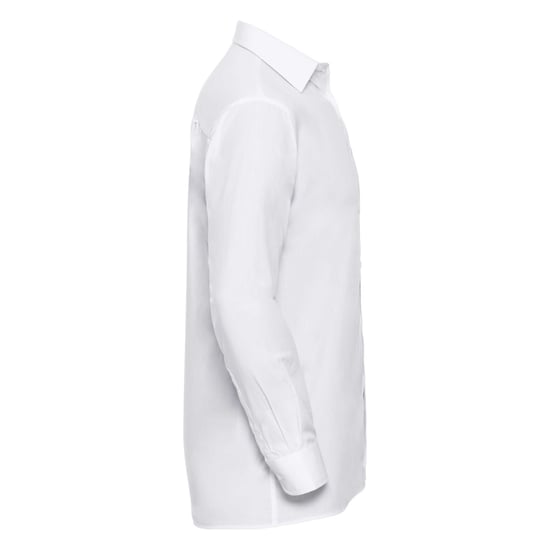 Russell Mens Long Sleeve Pure Cotton Work Shirt (White) - Image 2