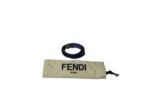 Fendi Kleurpotlood Wikkelarmband in Blauw Leer - Image 4