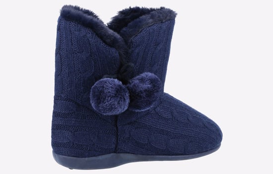 Fleet & Foster Apple Knitted Bootie Slippers Womens