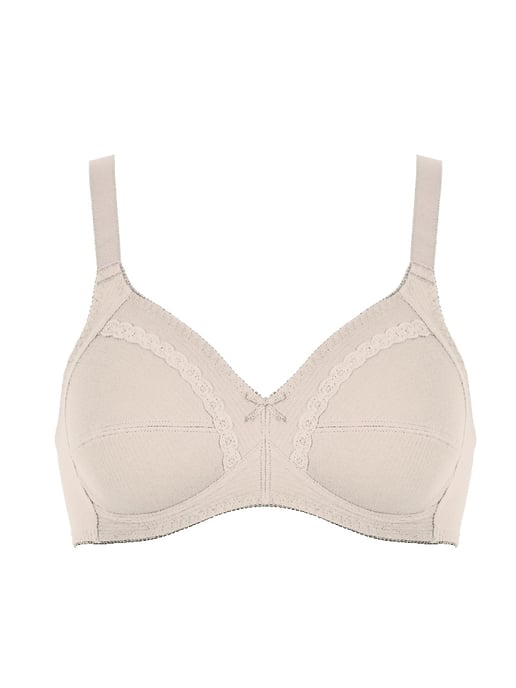 Soft Cup Cotton Bra Light Beige
