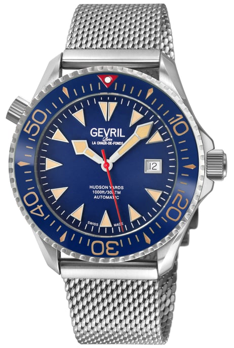 Gevril Men's Hudson Yards Swiss Automatic Blue Dial Watch - Image 1